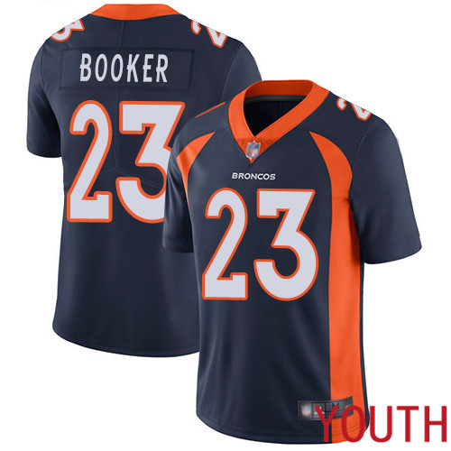 Youth Denver Broncos #23 Devontae Booker Navy Blue Alternate Vapor Untouchable Limited Player Football NFL Jersey->youth nfl jersey->Youth Jersey